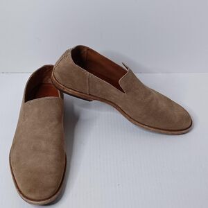 Frye Shoes Mens 10.5 Suede Loafers Slip On Ash Venetian Leather Casual Dress